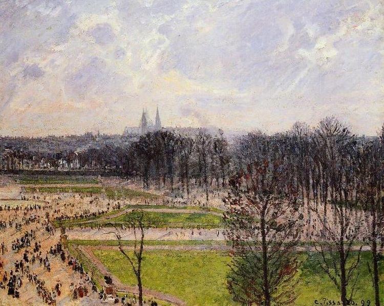 Camille Pissarro Tuileries Gardens Winter Afternoon oil painting image